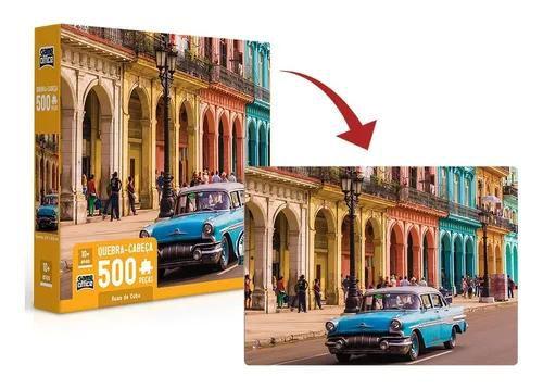 Imagem de Quebra-cabeça 500 Peças Ruas De Havana Cuba - Game Office