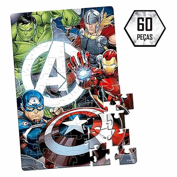 Imagem de Quebra-Cabeça - 60 Peças - Marvel - Avengers - Toyster