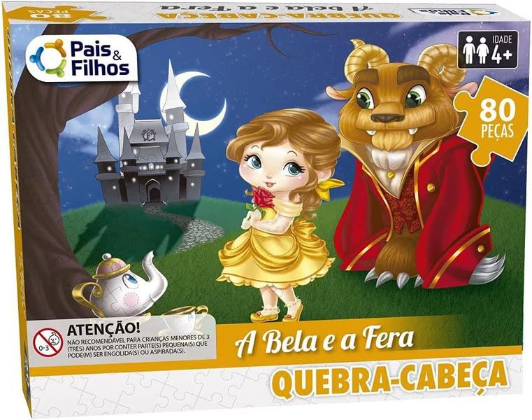 Imagem de Quebra- Cabeça - A Bela e a Fera - 80 Peças