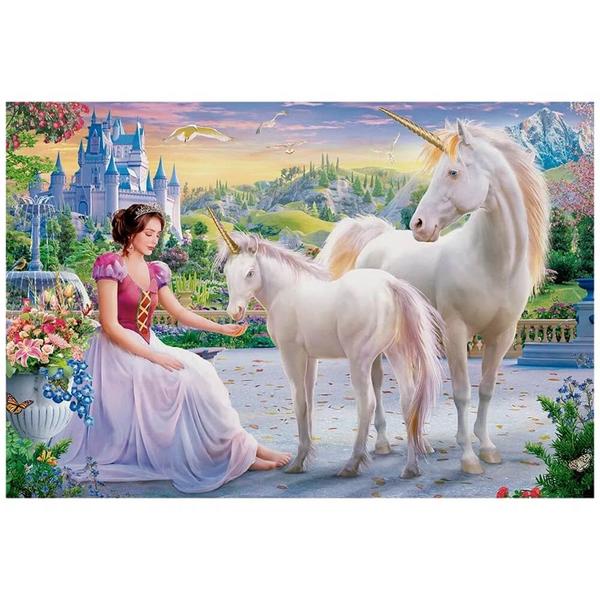 Imagem de Quebra cabeca a princesa e seus unicornios 200 pecas grow