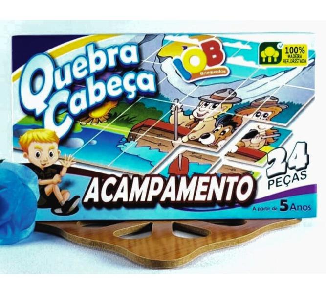 Imagem de Quebra Cabeca Acampamento IOB Brinquedo Infantil Recreativo