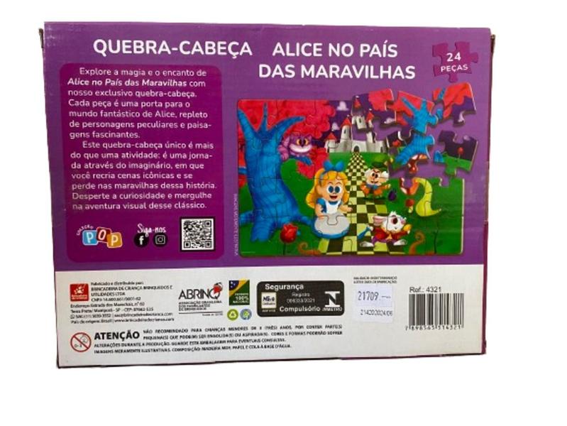 Imagem de Quebra Cabeça Alice no País das Maravilhas 24 Pçs