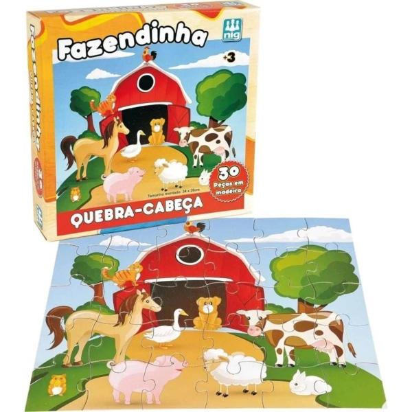 Imagem de Quebra Cabeça Animais Da Fazendinha Didático Educativo