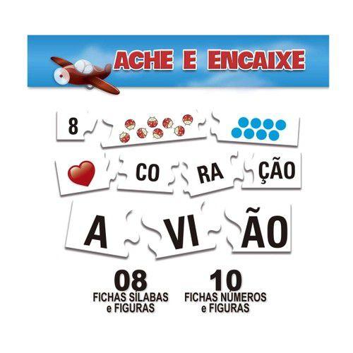 Imagem de Quebra cabeça Auxilia na Alfabetizacao Educativo Escolar Ache e Encaixe - Pais e Filhos