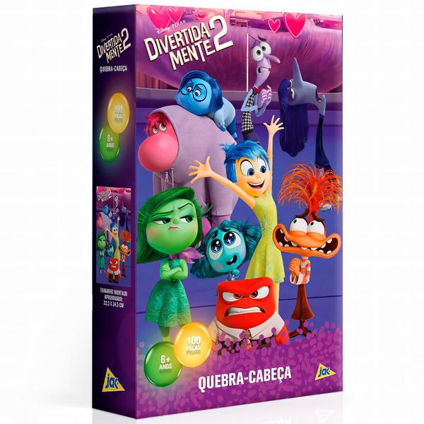 Imagem de Quebra Cabeça Brinquedo Divertidamente 2 Puzzle Infantil 100 Peças 34x22 - Toyster