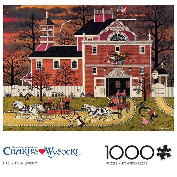 Imagem de Quebra-cabeça Buffalo Games Charles Wysocki Fire 1000 peças