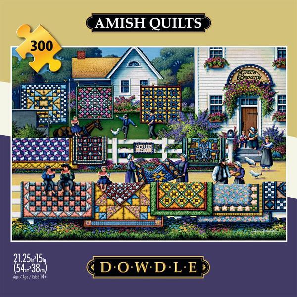 Imagem de Quebra-cabeça Buffalo Games Dowdle Amish Quilts 300 peças