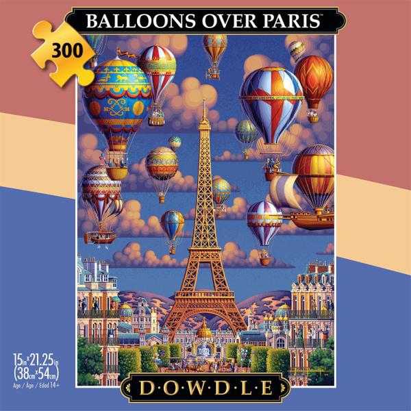 Imagem de Quebra-cabeça Buffalo Games Dowdle Balloons Over Paris 300 unidades