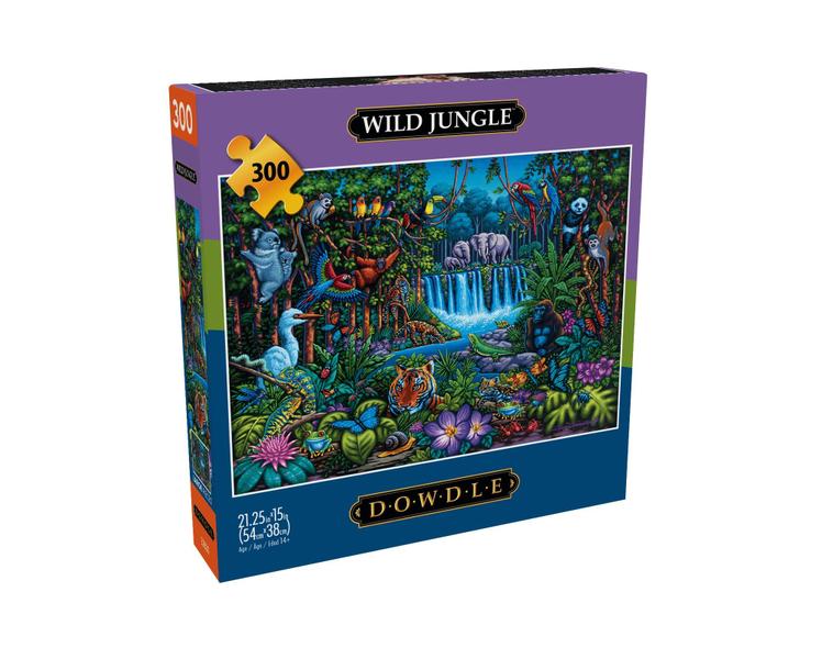 Imagem de Quebra-cabeça Buffalo Games Dowdle Wild Jungle 300 peças