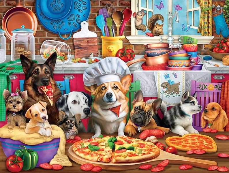 Imagem de Quebra-cabeça Buffalo Games Pizza Time Pups 750 peças