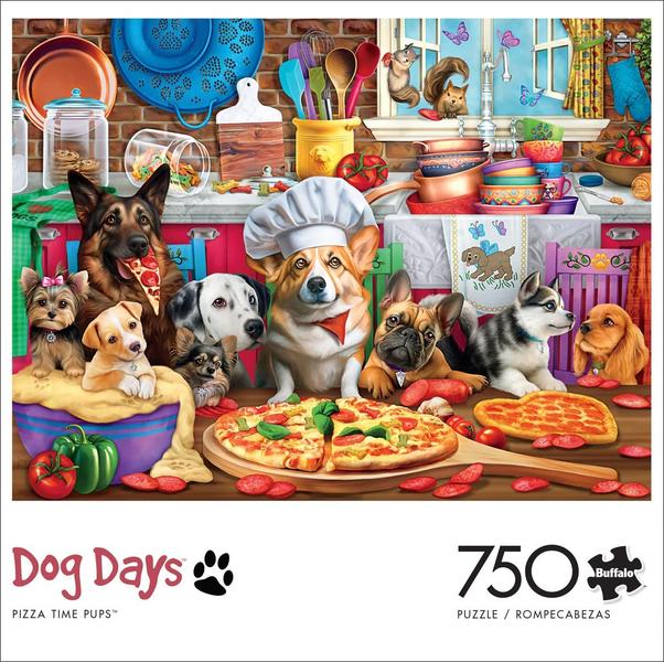 Imagem de Quebra-cabeça Buffalo Games Pizza Time Pups 750 peças