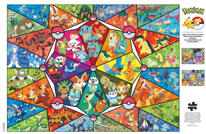 Imagem de Quebra-cabeça Buffalo Games Pokémon Stained Glass 1000 unidades