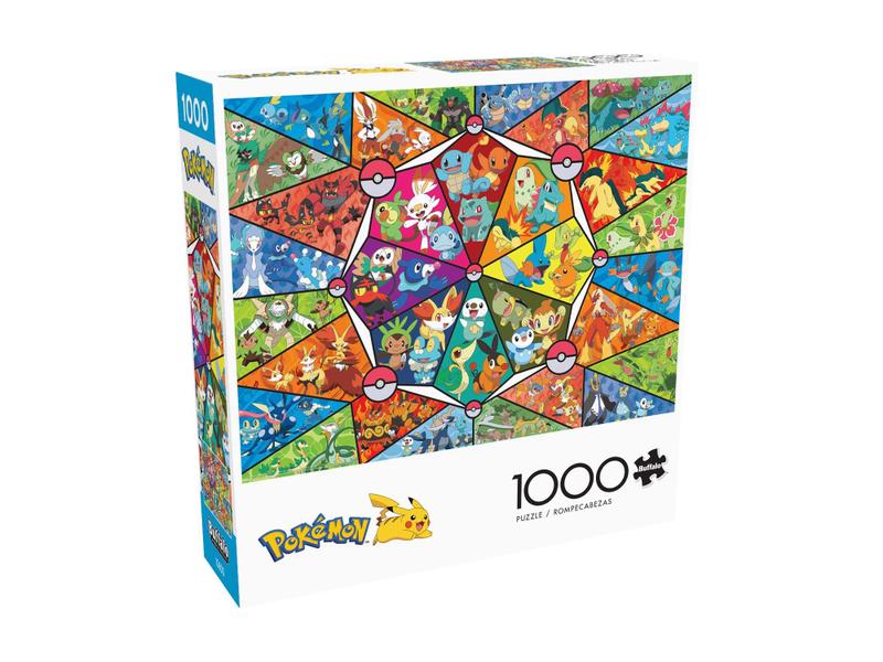 Imagem de Quebra-cabeça Buffalo Games Pokémon Stained Glass 1000 unidades