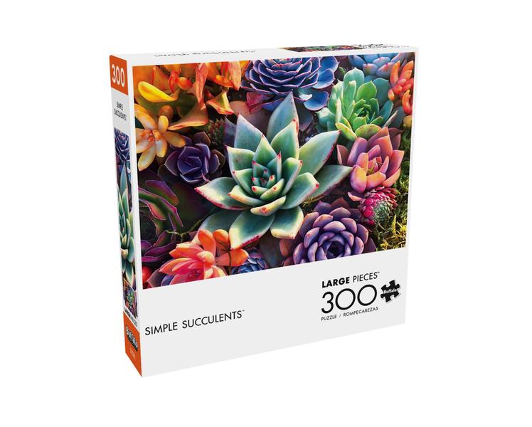 Imagem de Quebra-cabeça Buffalo Games Simple Succulents 300 peças