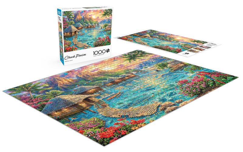 Imagem de Quebra-cabeça Buffalo Games Tropical Oasis 1000 peças