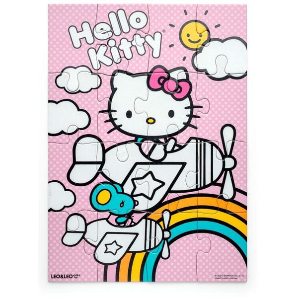 Imagem de QUEBRA-CABEÇA Cartonado Hello KITTY para Colorir 4 em 1