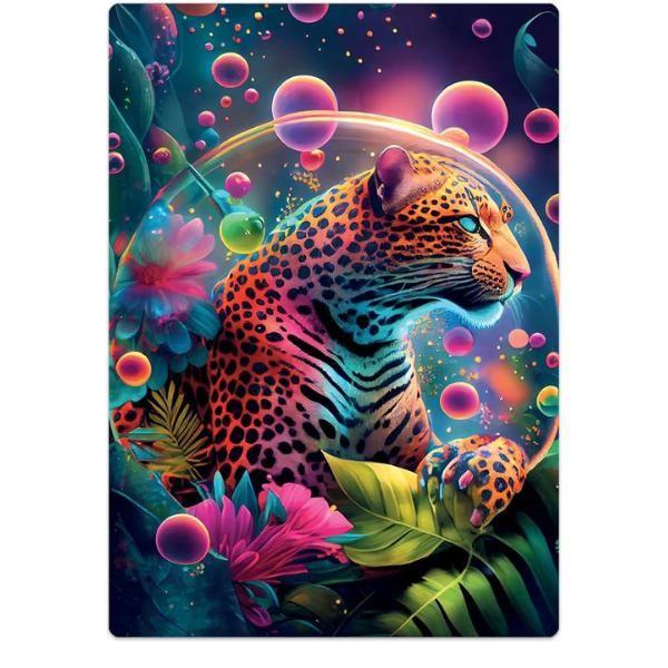 Imagem de Quebra-cabeca cartonado ia jaguar neon 500pcs nano unidade 3123 - toyster