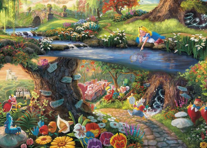 Imagem de Quebra-cabeça Ceaco Disney Thomas Kinkade Alice 1000 peças