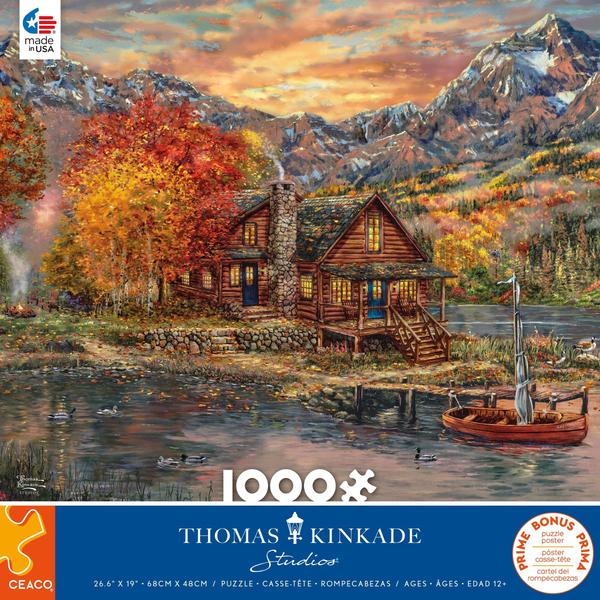 Imagem de Quebra-cabeça Ceaco Thomas Kinkade A Perfect Fall Day 1000 unidades