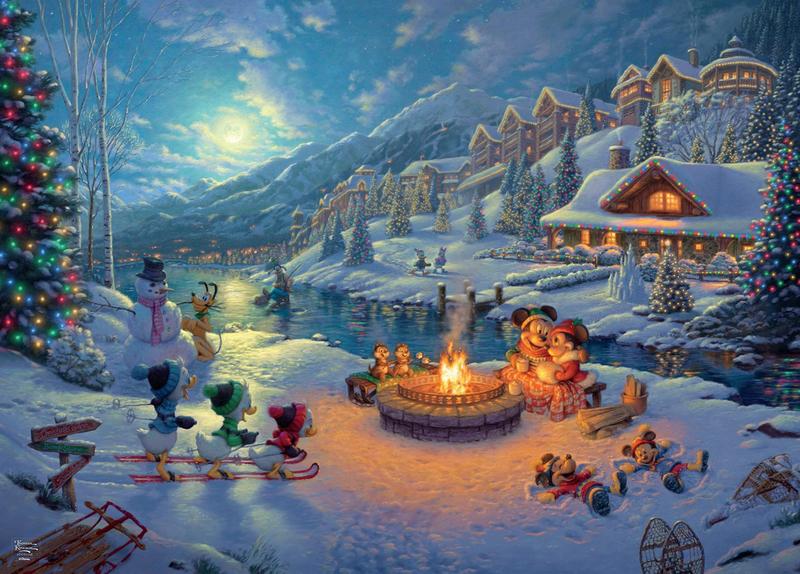 Imagem de Quebra-cabeça Ceaco Thomas Kinkade Disney Dreams 1000 peças