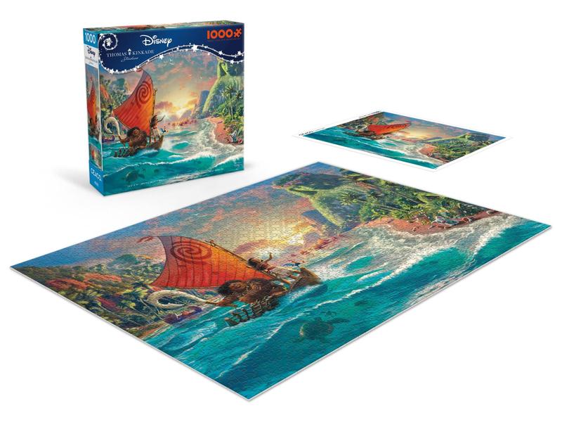 Imagem de Quebra-cabeça Ceaco Thomas Kinkade Disney Dreams Moana 1000 unidades