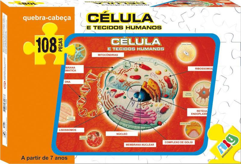 Imagem de Quebra Cabeça Célula 108 Peças Educativo Escolar - Nig Brinquedos