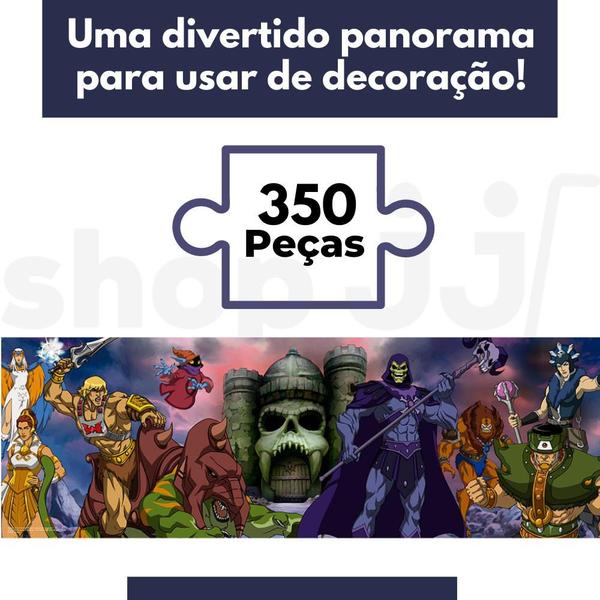 Imagem de Quebra Cabeça Com Imagem Panorama He-Man 350 Peças Encaixe