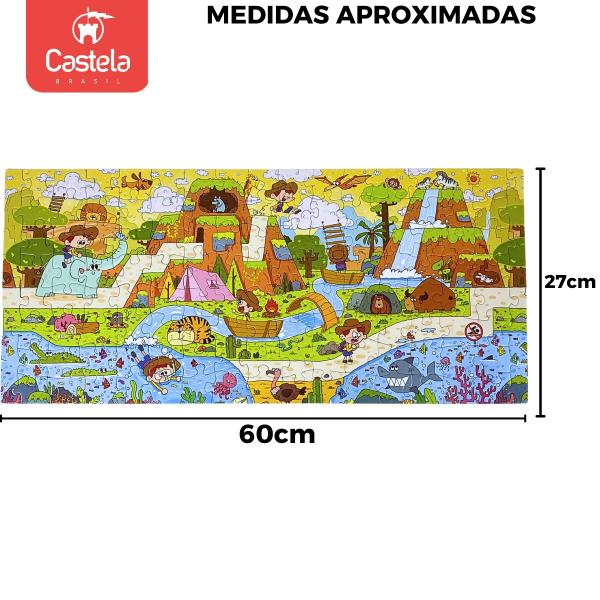 Imagem de Quebra Cabeça de 100 Peças Selva Animal Infantil Castela