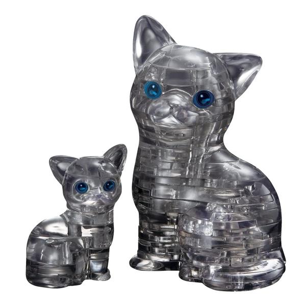 Imagem de Quebra-cabeça de cristal 3D BePuzzled Cat & Kitten Original Age 12 anos ou mais