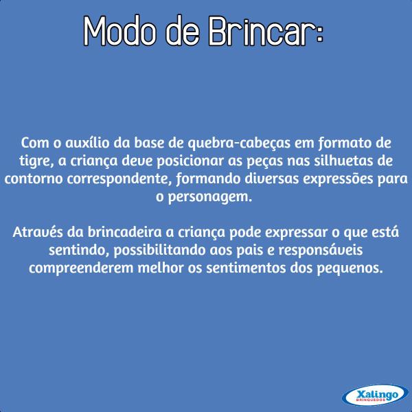 Imagem de Quebra-Cabeça de Encaixe Expressões de Madeira Reflorestada TDAH 25 Peças +3 anos Xalingo - 17187