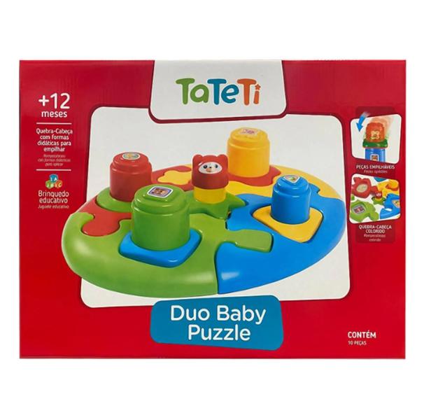 Imagem de Quebra Cabeça Didático Duo Baby Puzzle Tateti 803 10 Peças