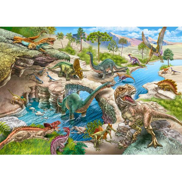 Imagem de Quebra Cabeça Didático Infántil 48 Peças Gigantes Dinossauros