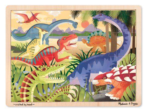 Imagem de Quebra-cabeça Dinossauros Madeira Melissa & Doug (24 peças)