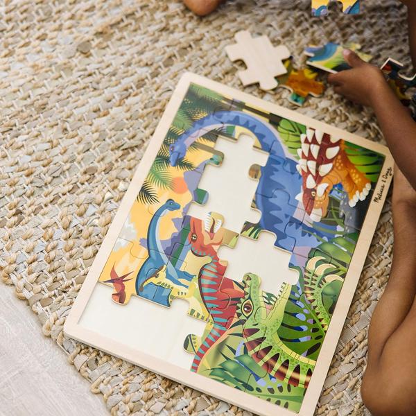 Imagem de Quebra-cabeça Dinossauros Madeira Melissa & Doug (24 peças)