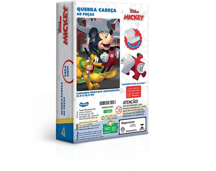 Imagem de Quebra Cabeça Disney Mickey 60 Peças Toyster