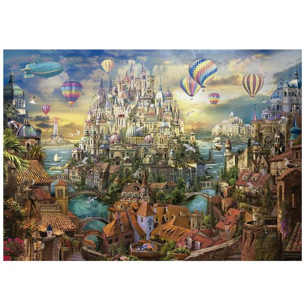 Imagem de Quebra-cabeça Educa Dreamtown 8000 peças com cola para quebra-cabeça 192x136cm