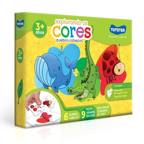 Imagem de Quebra Cabeça Educativo Explorando As Cores Jogo Infantil 3162 Toyster