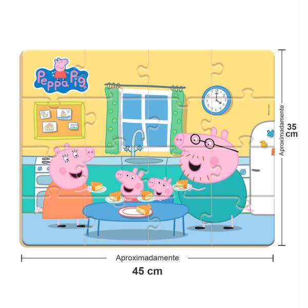 Imagem de Quebra Cabeça Educativo Gigante 16 Peças Grandes Peppa Pig - Nig Brinquedos
