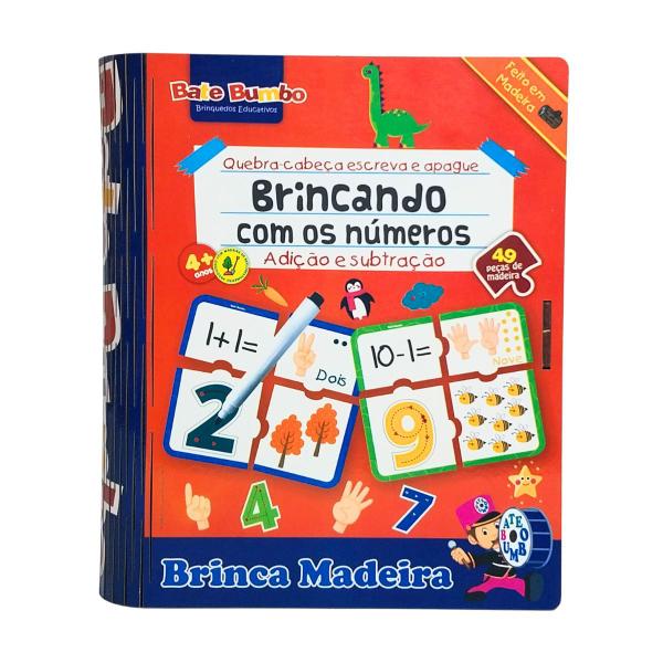 Imagem de Quebra-cabeça Escreve e Apaga Brincando com Números - Bate Bumbo