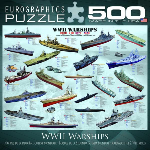 Imagem de Quebra-cabeça EuroGraphics  Navios de Guerra da Segunda Guerra Mundial, 500 peças