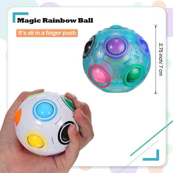 Imagem de Quebra-cabeça Fidget Ball Skylety Glow Rainbow Ball 4 peças