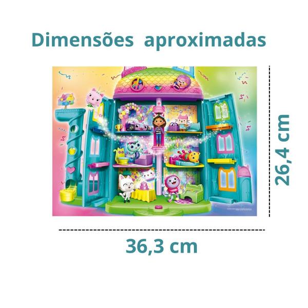 Imagem de Quebra Cabeça Gabby's Dollhouse Brilhante 100 Peças Grow