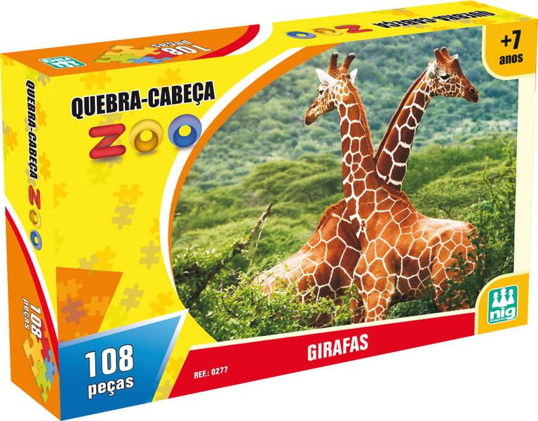 Imagem de Quebra Cabeça Girafas 108 Peças P/ Crianças Nig Brinquedos