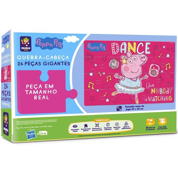 Imagem de Quebra Cabeça Grande Peppa Pig Porquinha Peppa Bailarina 24p