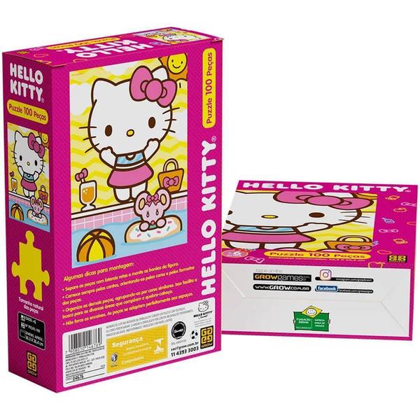 Imagem de Quebra cabeca hello kitty 100 pecas grow