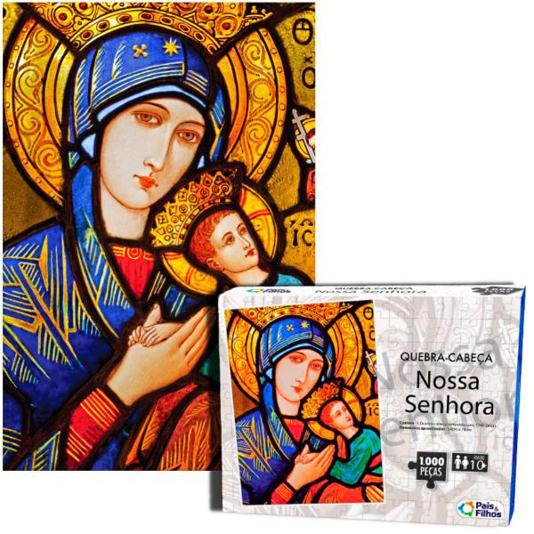 Imagem de Quebra-Cabeça Imagem de Nossa Senhora e menino Jesus 1000Pç