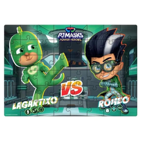 Imagem de Quebra-cabeca Infantil 48 Peças Gigante Lagartixo PJ Mask Mimo Toys - 2505