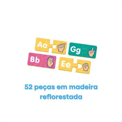 Imagem de Quebra-cabeça Infantil Aprendendo Alfabeto Em Libras Xalingo