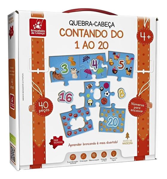 Imagem de Quebra Cabeça Infantil Contando do 1 ao 20