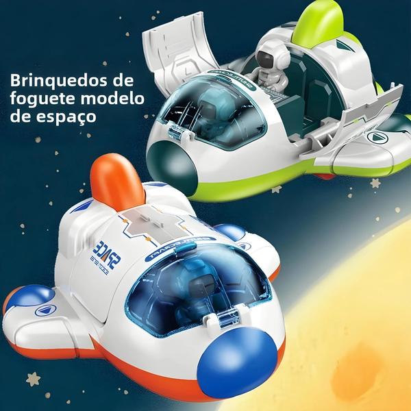 Imagem de Quebra-Cabeça Infantil de Astronauta, Foguete e Nave Espacial - Brinquedo Educativo